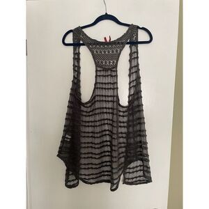 Red Camel  est. 1931  Women’s Crotchet Vest Grey Open Front XL